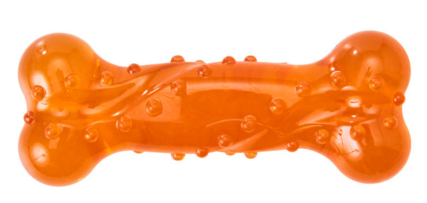 Spot Play Strong Scent-Sation Bone Dog Toy Orange, 5"