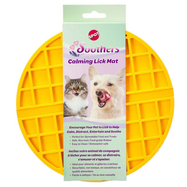 Spot Soothers Lick Mat Belgian Waffle for Dogs & Cats, 7.5"