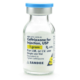 Ceftriaxone for Injection, USP for Animals, 1 gram