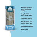 Icelandic+ Cod Long Skins Chew Sticks Dog Treats, 20-count-5