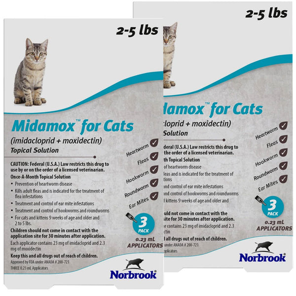 Midamox  for Cats, 2-5 lbs 6 dose