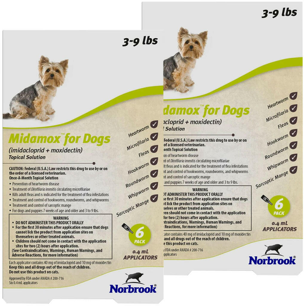 Midamox  for Dogs, 3-9 lbs 12 months