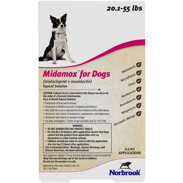 Midamox for Dogs, 20.1-55 lbs 1 month