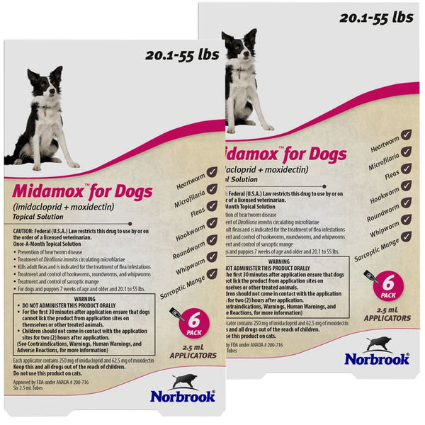 Midamox for Dogs, 20.1-55 lbs 12 months