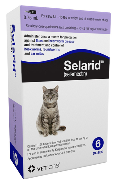 Selarid for Cats 5.1-15 lbs Pet Medicine.