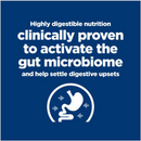 hills digestive care dog food is highly digestible and helps settle upset stomachs