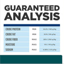 Guaranteed analysis of w d canine dog food