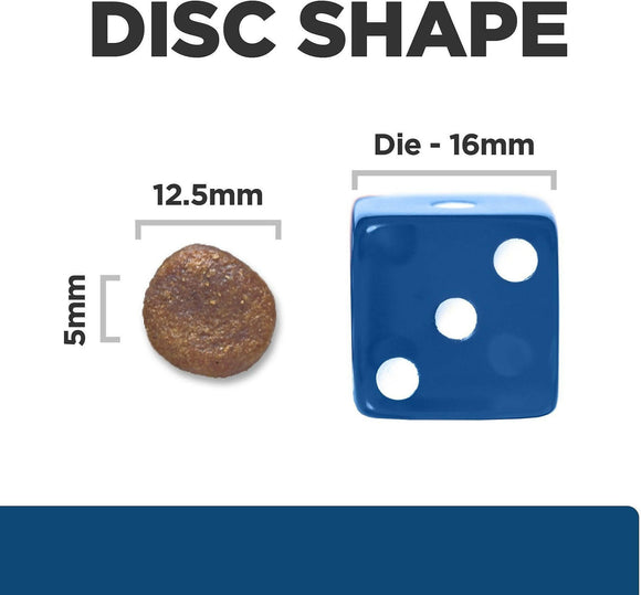 size of hills dog food z/d 