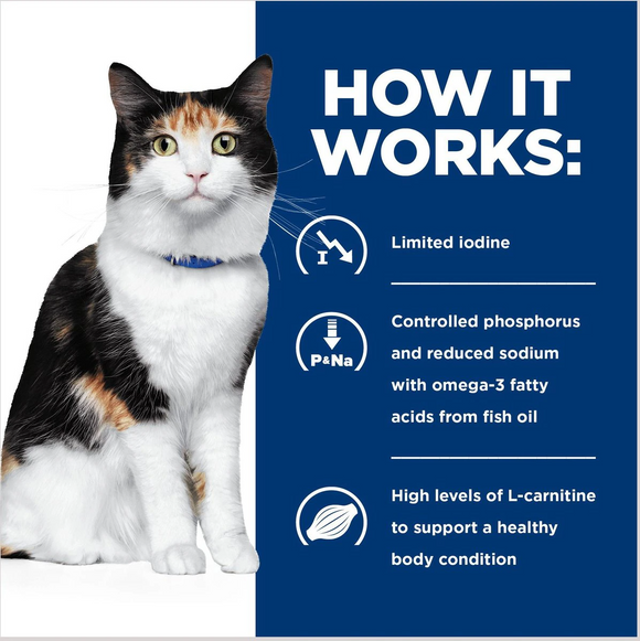 Hill's Prescription Diet y/d Thyroid Care with Chicken Canned Cat Food, 5.5 oz, 24-pack wet food