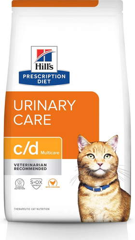 hill's urinary care c/d cat food is veterinarian recommended