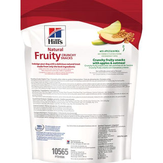 Hill's Natural Fruity Snacks for dogs with Apples & Oatmeal, Crunchy Dog Treat, 8 oz bag
