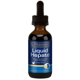 Rx Vitamins Hepato Liquid Liver Supplement for Dogs & Cat -Chicken Flavor (4 oz)