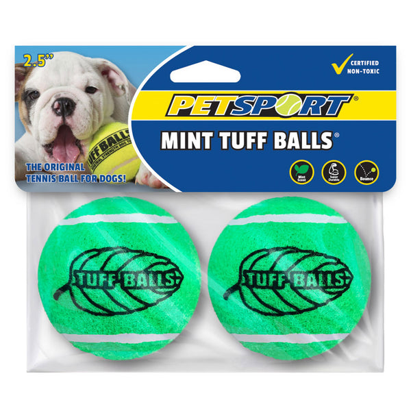 Petsport USA Mint Balls Dog Toy Green, 2.5", 2-pack