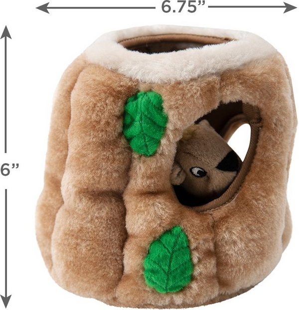 Outward Hound Hide-A-Squirrel Squeaky Brown Dog Toy