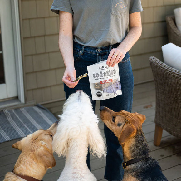 Polkadog Cod Skin Shorties Crunchy Sticks for Dogs & Cats