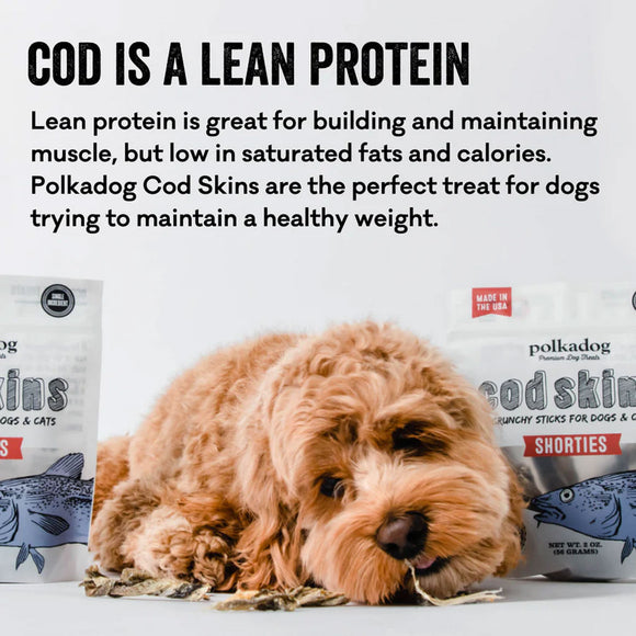 Polkadog Cod Skin Shorties Crunchy Sticks for Dogs & Cats