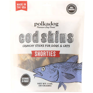 Polkadog Cod Skin Shorties Crunchy Sticks for Dogs & Cats, 2 lbs