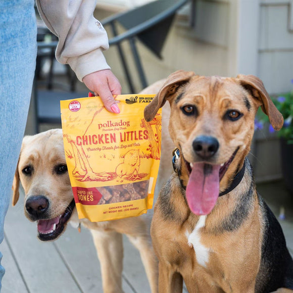 Polkadog Chicken Littles Crunchy Bits Bone Shaped for Dogs & Cats