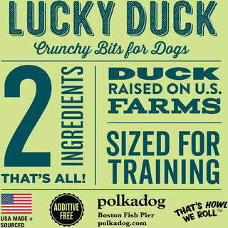 Polkadog Lucky Duck Crunchy Training Bits Treats for Dogs