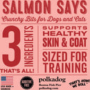 Polkadog Salmon Says Crunchy Training Bits Treats for Dogs & Cats