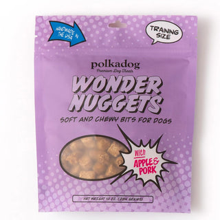 Polkadog Wonder Nuggets Soft & Chewy Bits Pork & Apple Flavor for Dogs, 12-oz