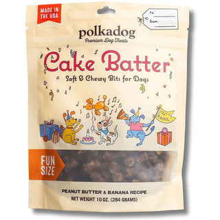 Polkadog Cake Batter Soft & Chewy Bits Pork & Apple Flavor for Dogs, 10-oz