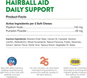 NaturVet Hairball Aid Daily Support Soft Chews with Pumpkin for Cats