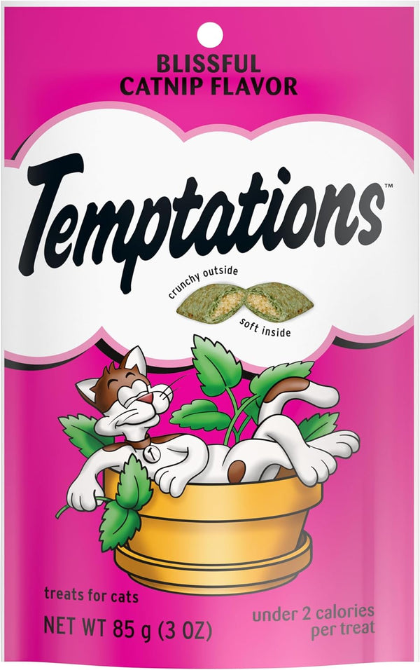 Temptations Classics Blissful Catnip Flavor Soft & Crunchy Cat Treats 3oz