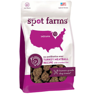 Spot Farms Turkey Meatball Recipe with Cranberries Dog Treats, 12.5-oz