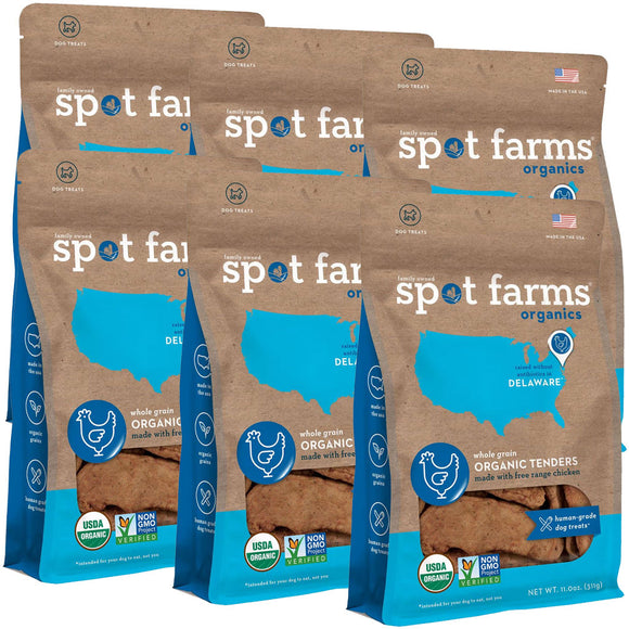 Spot Farms Organic Chicken Tenders Dog Treats 6-pack