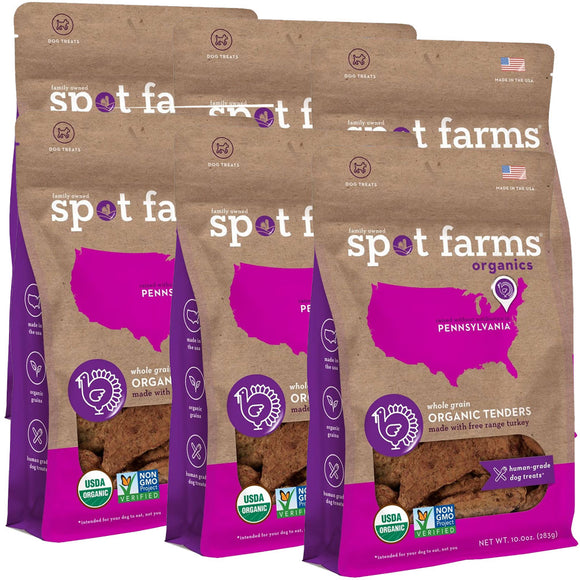 Spot Farms Organic Turkey Tenders Dog Treats 6-pack