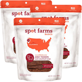 Spot Farms Basic Beef Jerky Tenders Dog Treats 10-oz 3pack