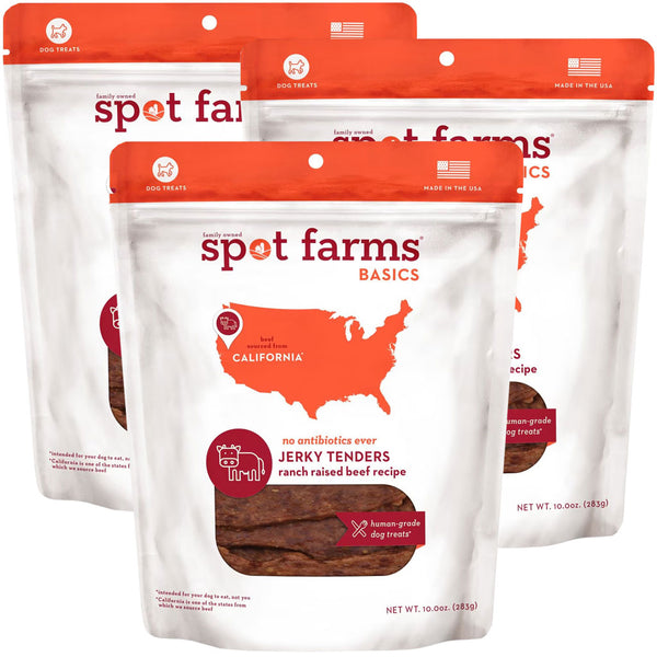 Spot Farms Basic Beef Jerky Tenders Dog Treats 10-oz 3pack