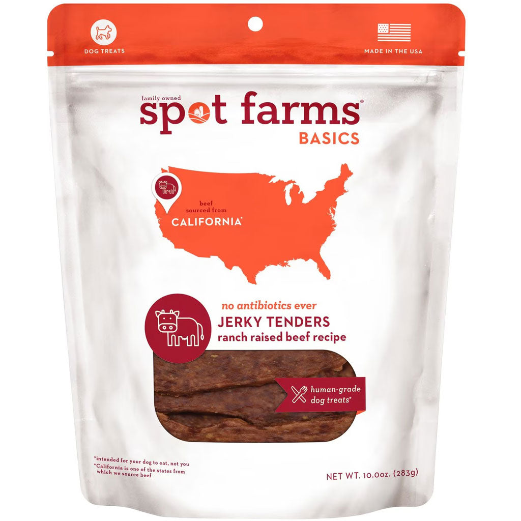 Spot Farms Basic Beef Jerky Tenders Dog Treats 10-oz