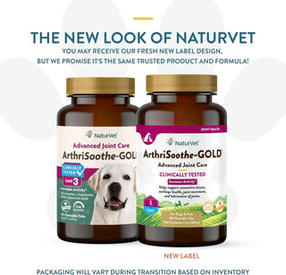 NaturVet ArthriSoothe-Gold Advance Level 3 Joint Care Chewable Tablets for Dogs & Cats