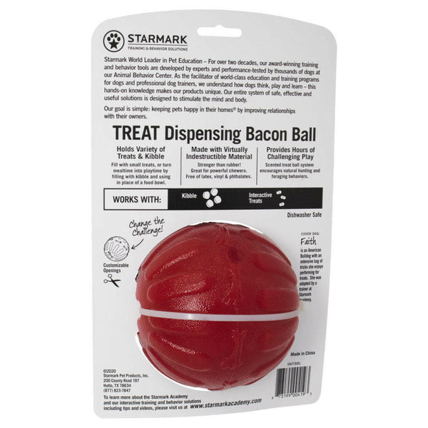 Starmark Treat Dispensing Bacon Ball Backside