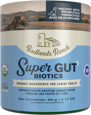 Badlands Ranch Super Gut Biotics Canine Health Supplement, 3.17-oz