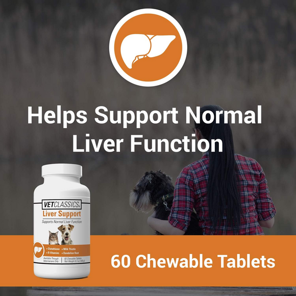 Vet Classics Liver Support for Dogs & Cats (60 Chewable Tablets)
