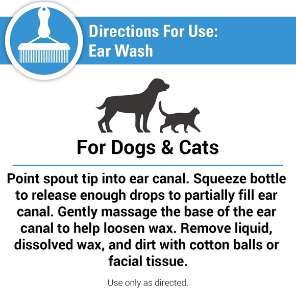 Vet Classics Ear Wash with Tea Tree Oil for Dogs & Cats (4 oz)