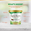 NaturVet Digestive Enzymes Soft Chews Daily Digestive Support with Pre & Probiotic for Dogs