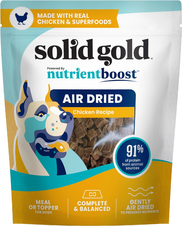 Solid Gold Complete & Balanced Air-Dried Chicken Recipe Meal Topper for Dogs