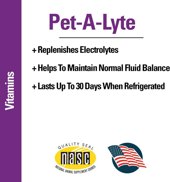 Vet Classics Pet-A-Lyte Oral Electrolyte Solution for Dogs & Cats (32 oz)