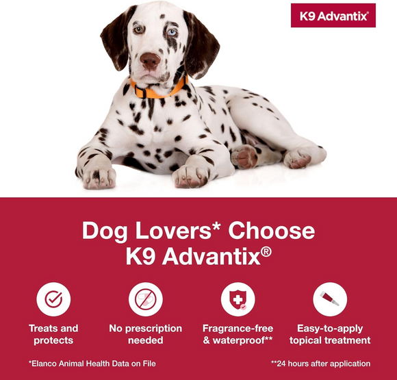 K9 Advantix Topical Flea, Tick & Mosquito Prevention for Dogs