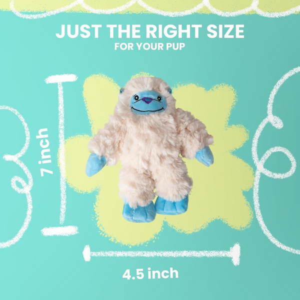 Snugarooz Yeti Squeaker and Crinkle Plush Dog Toy