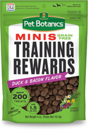 Pet Botanics Training Rewards Mini Soft & Chewy Duck & Bacon Flavor Dog Treats (4 oz)