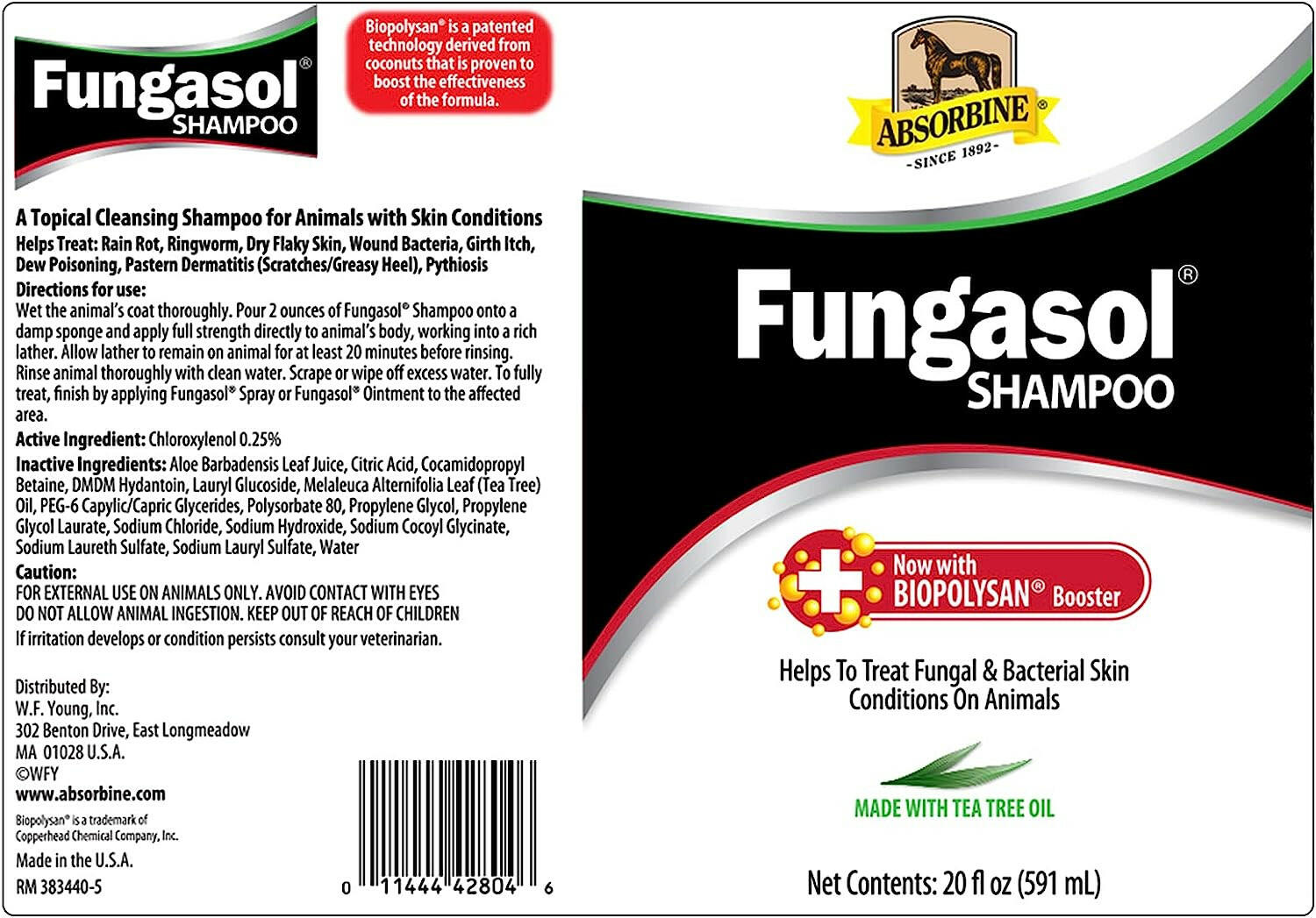 Absorbine Fungasol Shampoo for Horses (20 oz) - 0