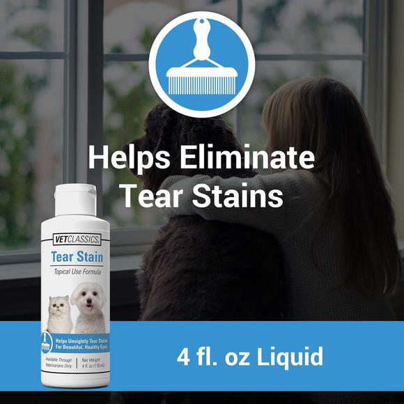 Vet Classics Tear Stain Topical Liquid for Dogs & Cats (4 oz)