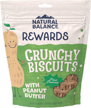 Natural Balance Rewards Crunchy Biscuits with Peanut Butter Dog Treats, 14-oz