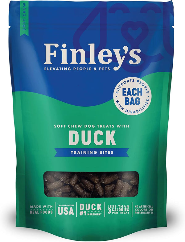 Finley's Barkery Duck Recipe Soft Chew Training Bites Dog Treats, 6-oz