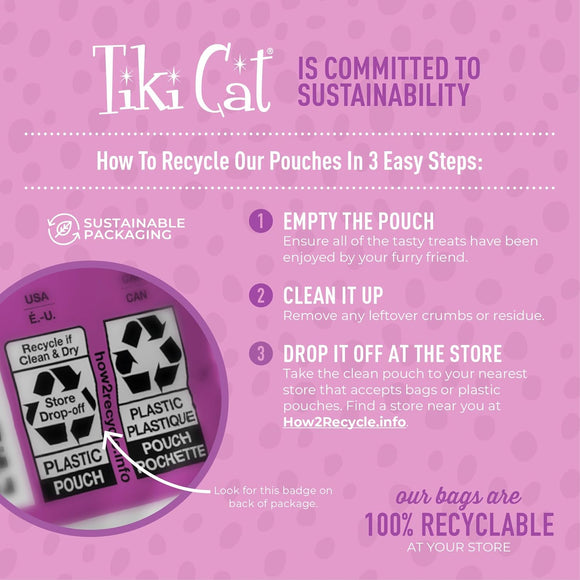 Tiki Cat Baby Soft & Chewy Chicken & Tuna Flavored Grain-Free Treats for Kittens 